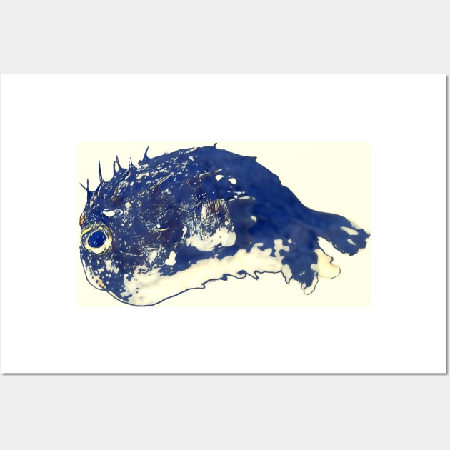 Blue Fish Wall Art by Tovers